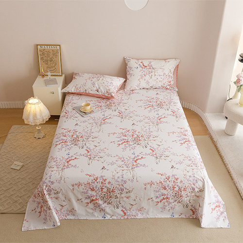 外贸尾单加厚磨毛纯棉四件套100%全棉双人床单床笠被套罩床上用品 - 图1