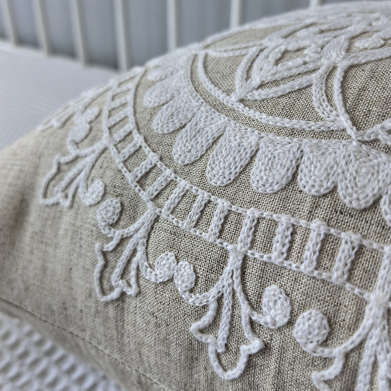 外贸出口欧式风格家居靠枕腰枕靠垫套沙发客厅卧室通用绣花抱枕套,淘宝优惠券,粉丝福利购,淘宝优惠卷