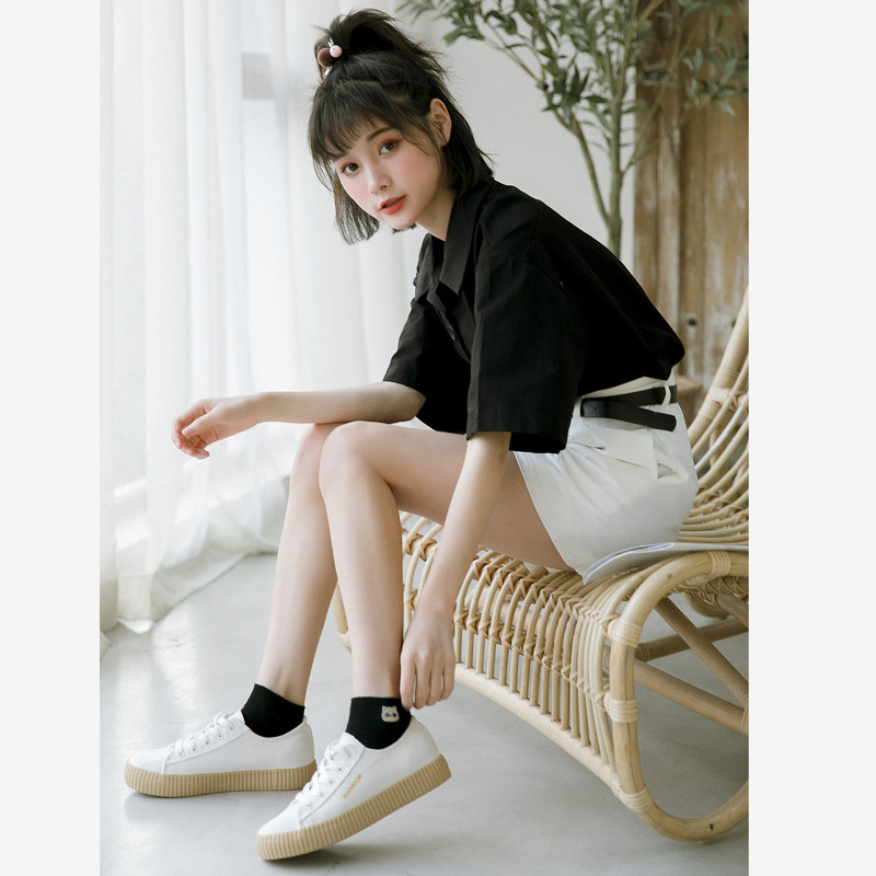 低帮夏季韩版个性可爱ins女短袜 棉竹屋短袜/打底袜/丝袜/美腿袜