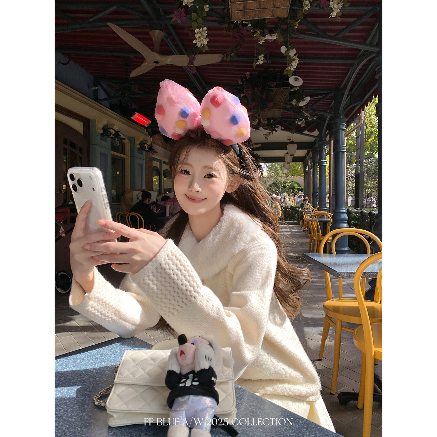 FF BLUE 乖乖软糖 翻领羊毛混纺圈圈纱针织开衫上衣半裙套装女,淘宝优惠券,粉丝福利购,淘宝优惠卷