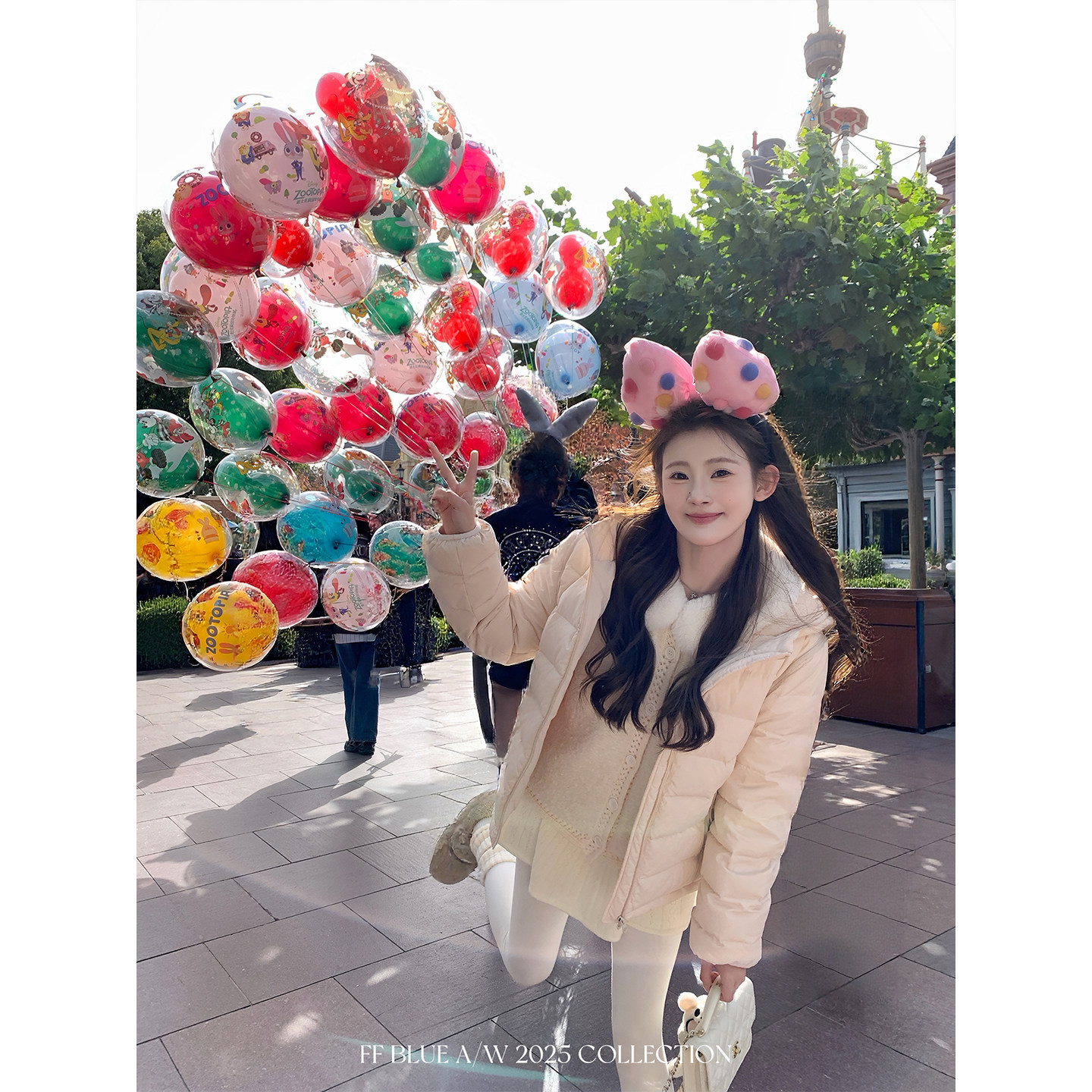 FF BLUE 乖乖软糖 翻领羊毛混纺圈圈纱针织开衫上衣半裙套装女,淘宝优惠券,粉丝福利购,淘宝优惠卷