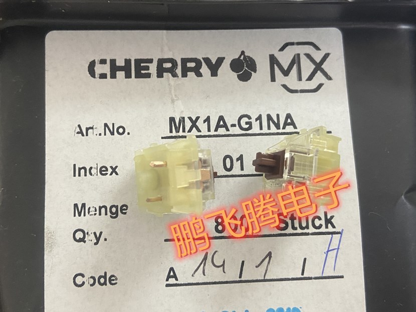 原装CHERRY樱桃 直插3脚茶轴 机械键盘按键 MX1A-G1NA - 图1