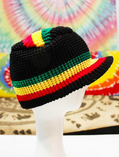 【杂年文化】牙买加雷鬼红黄绿reggae嘻哈街舞rasta针织帽毛线帽 - 图3