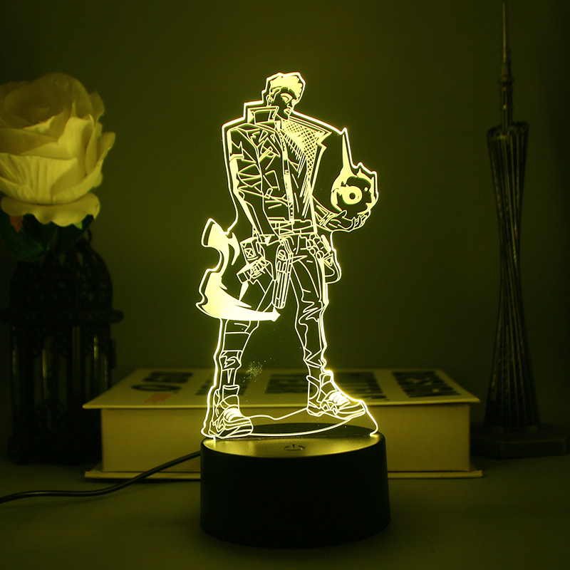Fearless Contract 3D night light game figure VALORANT teenager desktop furnishings creative gift atmosphere lamp