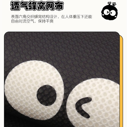 汽车坐垫四季通用单片卡通可爱煤球冬季毛绒车载保暖加热座垫屁垫 - 图2