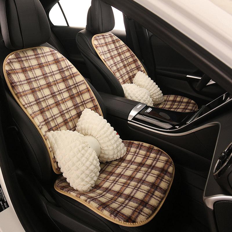 汽车坐垫冬季毛绒可爱座垫保暖加绒加厚座椅套新款女士主驾驶座套,淘宝优惠券,粉丝福利购,淘宝优惠卷