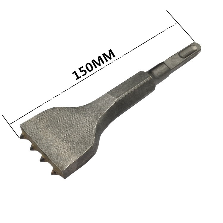 电镐花锤头一体式4齿合金凿毛锤凿毛头混凝土石材荔枝面铲地砖头