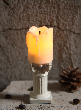 电子灯罗马网红风摆拍背景烛台