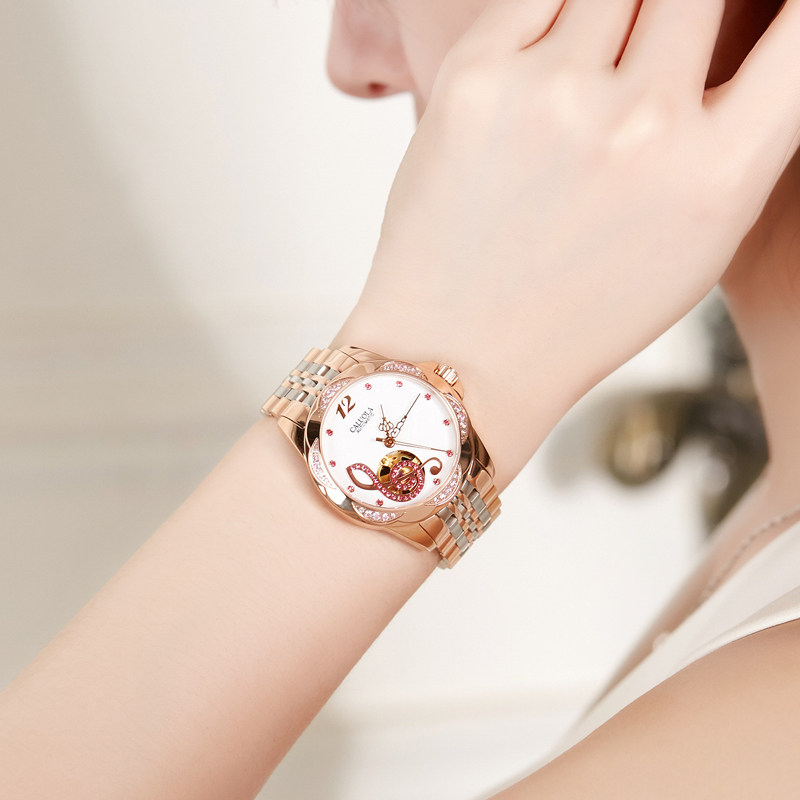 卡罗莱正品简约气质新款全机械表 卡罗莱爵恒国产腕表