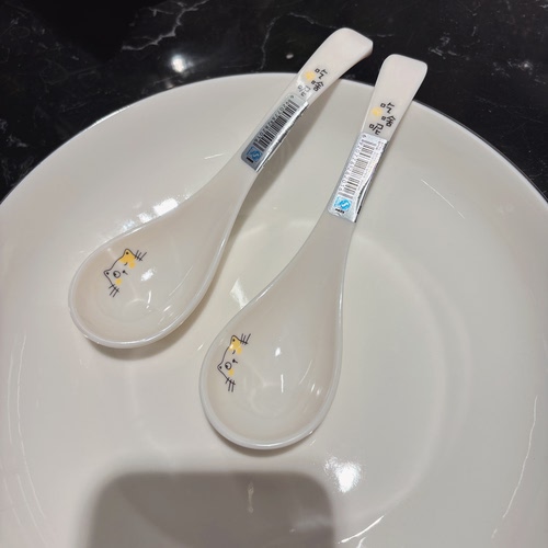 显初汤勺防摔食品级耐高温仿瓷密胺A5粥勺勾勺馄饨汤勺调羹塑料 - 图3