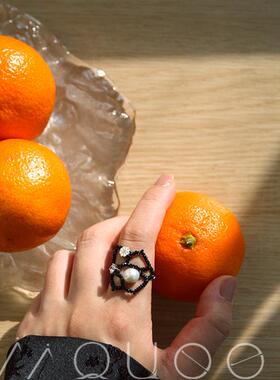 小香风天然戒指s925纯银可调节