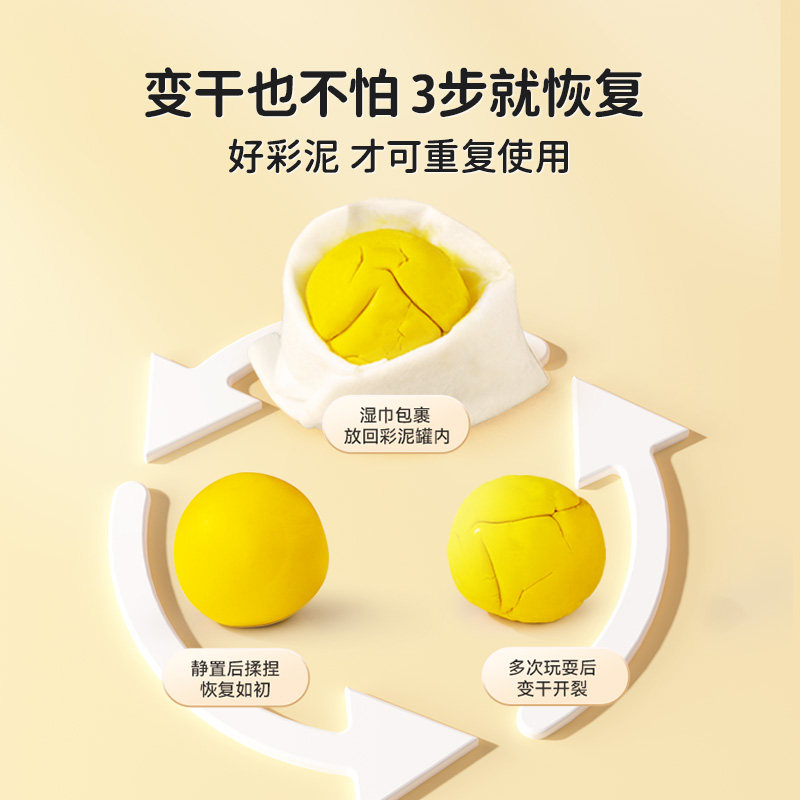 卡乐优面粉彩泥6色无毒安全儿童橡皮泥小麦粘土男女孩玩具,淘宝优惠券,粉丝福利购,淘宝优惠卷