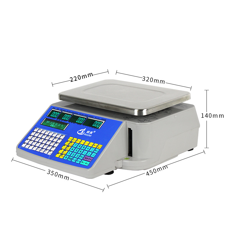 顺展超市专用电子秤打码称条码秤TM30A打印称水果店果切打标签秤 - 图2