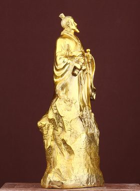 古韵之家黄铜兵圣孙武摆件