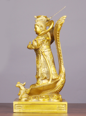 黄铜九天玄女圣母中式家居供奉