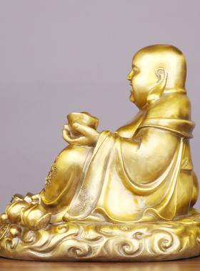 黄铜弥勒佛大肚能容中式家居供奉