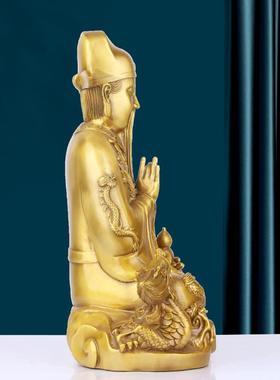 黄铜药王孙思邈铜像摆件