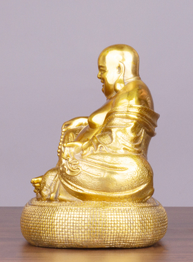 铜蒲团弥勒佛大肚笑佛中式家居