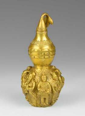 纯铜葫芦摆件大号八仙葫芦家居客厅玄关招财工艺品创意装饰品桌面