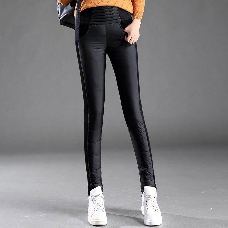 冬季新款羽绒裤女外穿高腰加厚显瘦白鸭绒长裤子休闲运动保暖棉裤,淘宝优惠券,粉丝福利购,淘宝优惠卷