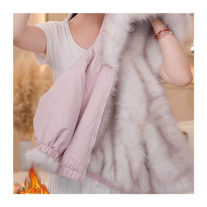 女童两面穿派克服外套2025新款秋冬加绒加厚棉服时髦毛毛衣彷皮草,淘宝优惠券,粉丝福利购,淘宝优惠卷