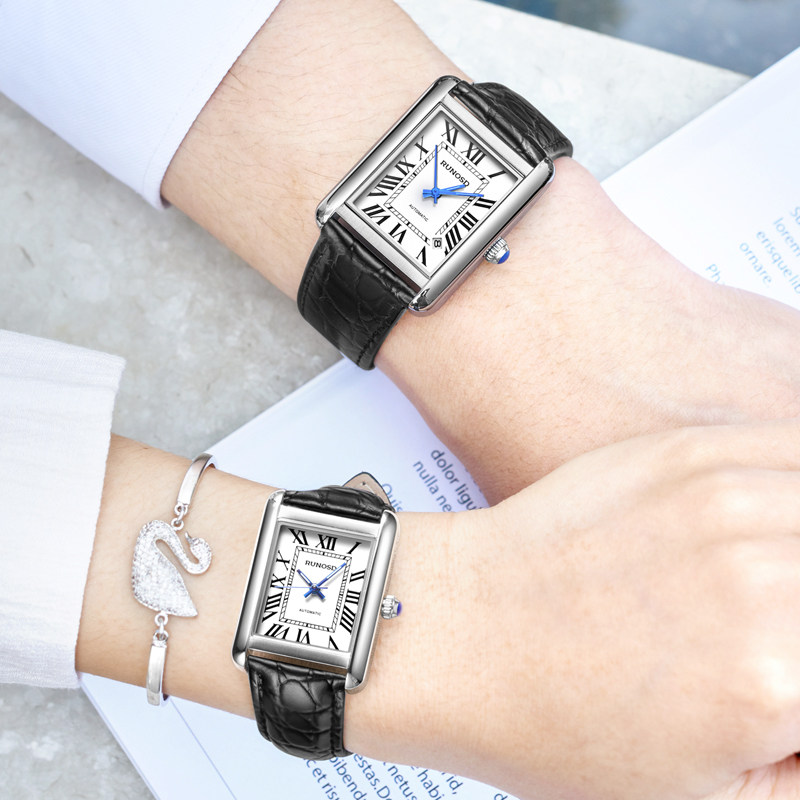 斯诺威登长方形全自动女一对机械表 斯诺威登手表国产腕表