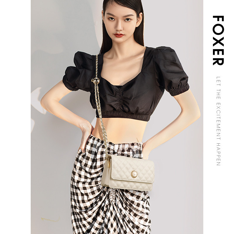 金狐狸小金球菱格女2021潮链条包包 金狐狸女士包袋