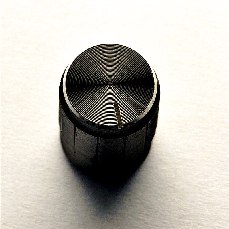桥田|精品铝合金电位器旋钮 防滑 单双联电位器专用 15*17黑(5只),淘宝优惠券,粉丝福利购,淘宝优惠卷