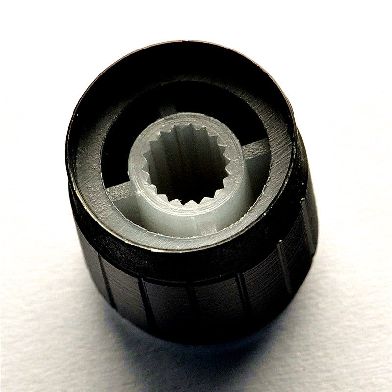 桥田|精品铝合金电位器旋钮 防滑 单双联电位器专用 15*17黑(5只),淘宝优惠券,粉丝福利购,淘宝优惠卷