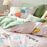 Хлопковый комплект, брендовый пододеяльник для принцессы, простыня, покрывало, 4 предмета, 3 предмета