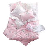 Хлопковое мультяшное покрывало для принцессы, хлопковая простыня, комплект, брендовый пододеяльник, 1.5м, 3 предмета