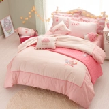 Детский мультяшный хлопковый комплект для принцессы для школьников, хлопковое одеяло, пододеяльник, простыня, 4 предмета, 3 предмета, постельные принадлежности