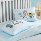 Детский хлопковый комплект, детское покрывало, простыня, мультяшный пододеяльник, 4 предмета, 3 предмета