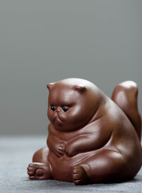 树脂猫咪茶宠摆件茶玩功夫茶具茶桌装饰家居汽车内饰创意可爱工艺