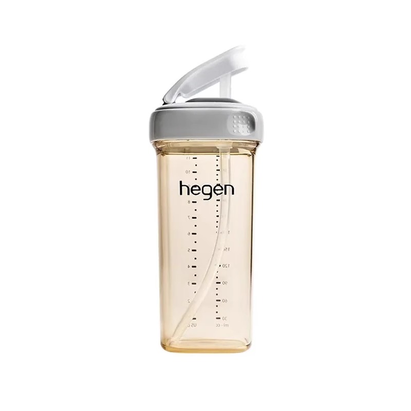 Hegen吸管杯水杯新加坡原装进口婴儿宽口径PPSU喝水奶瓶耐摔330ml