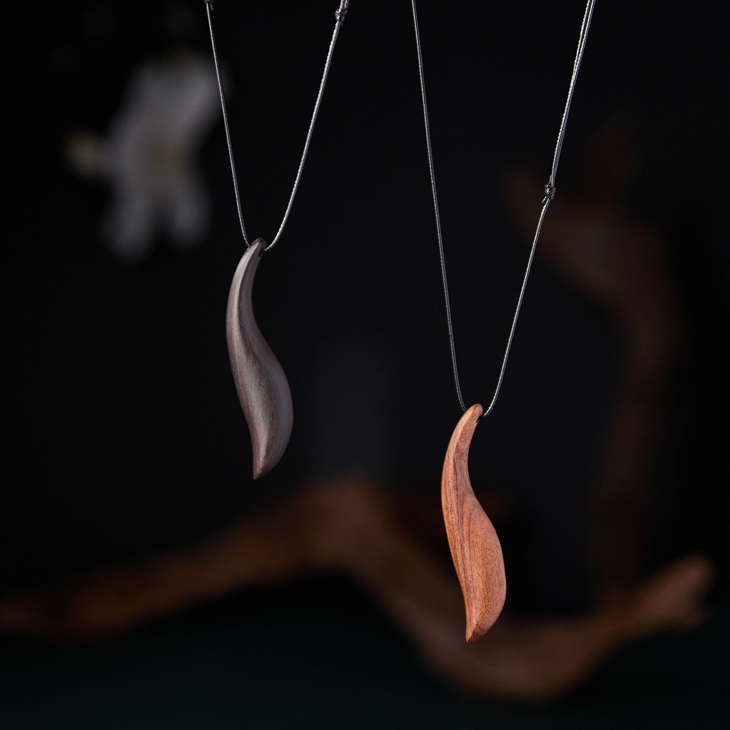 【木语】平安顺遂复古文艺风配饰品檀木吊坠女棉麻木质项链毛衣链,淘宝优惠券,粉丝福利购,淘宝优惠卷