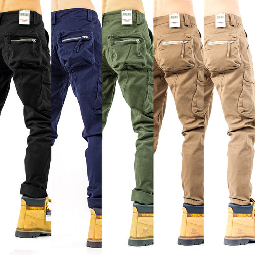 YEZOE弹力潮牌立体后袋男士休闲裤新款工装裤宽松直筒裤子25春秋 - 图1