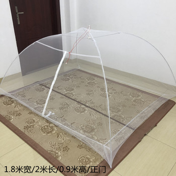 Umbrella type adult folding mosquito net bottomless single bed zipper free installation easy retractable factory floor-laying net cover