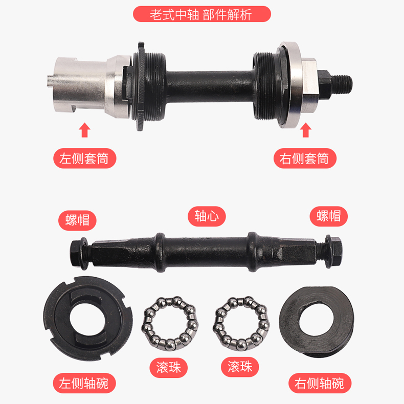 VXM山地车电动自行车老式中轴拆卸安装工具 锁环拆装牙盘中轴套筒 - 图0