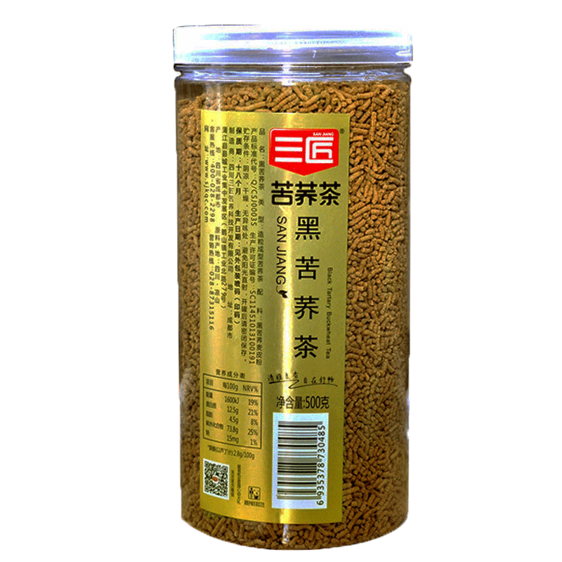 苦荞茶三匠苦荞茶黑苦荞茶500g罐装苦荞茶全皮茶荞麦茶包邮荞麦茶 - 图3