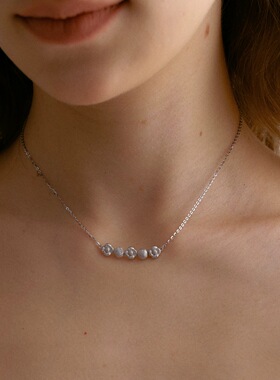 拉丝工艺锁骨链原创设计轻奢项链