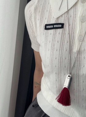 正版26新款马鬓毛刷子项链女流苏吊坠复古小众设计高级轻奢毛衣链