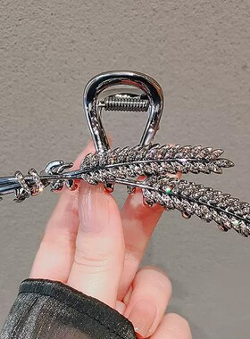 麦穗抓夹发量少发夹女后脑勺鲨鱼夹发卡头饰新款头发高端夹子金属