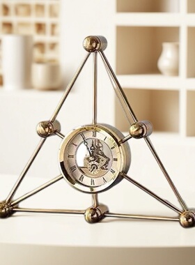 欧式美式静音桌面复古钟表摆件