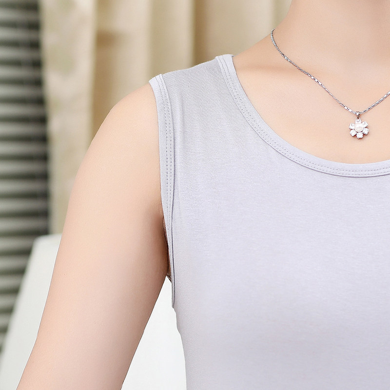 中老年人女装打底衫夏装春秋薄款内衣t恤50妈妈妇女莫代尔棉背心,淘宝优惠券,粉丝福利购,淘宝优惠卷