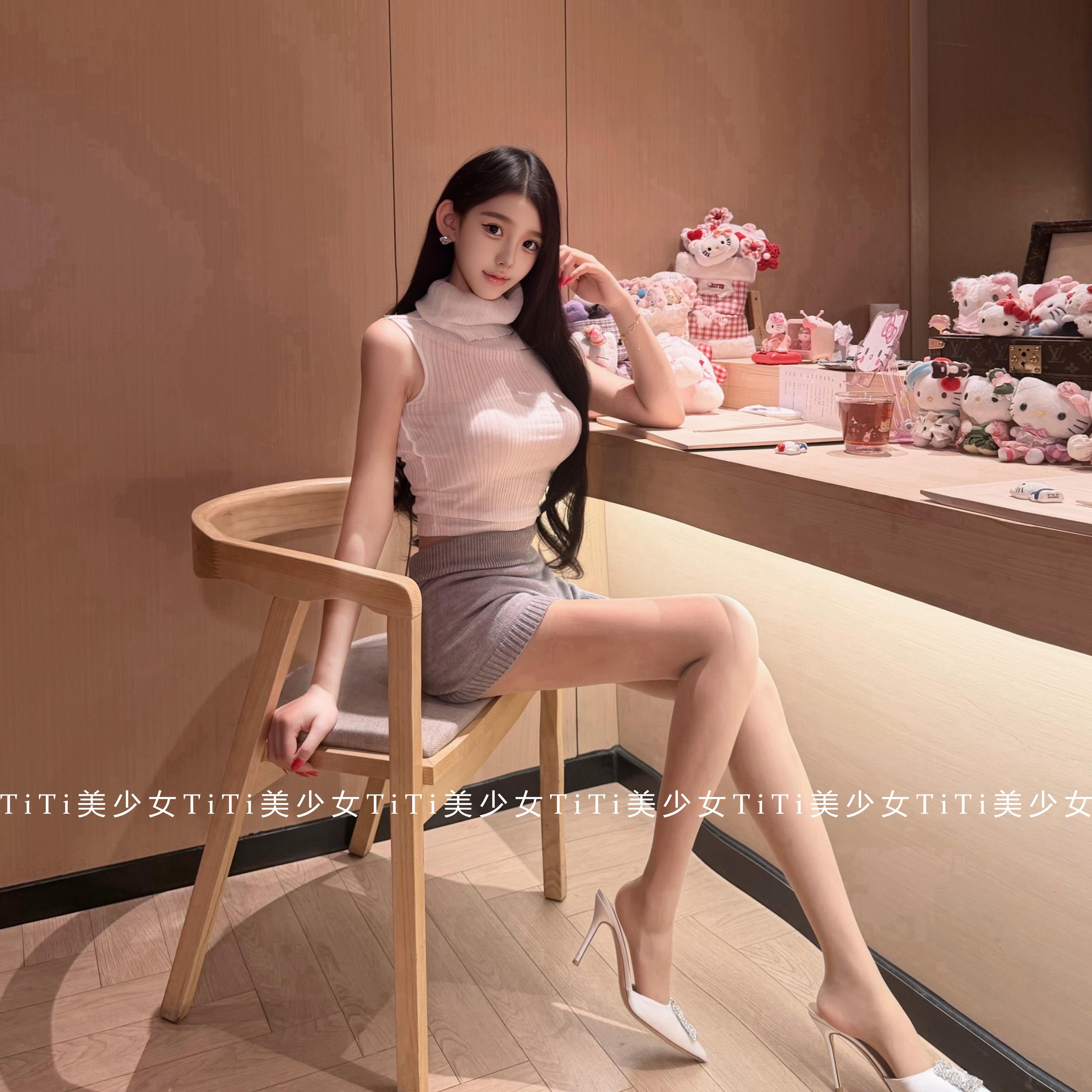 【TiTi美少女】性感新款百褶高领显胸大舒适针织背心女上衣打底衫,淘宝优惠券,粉丝福利购,淘宝优惠卷