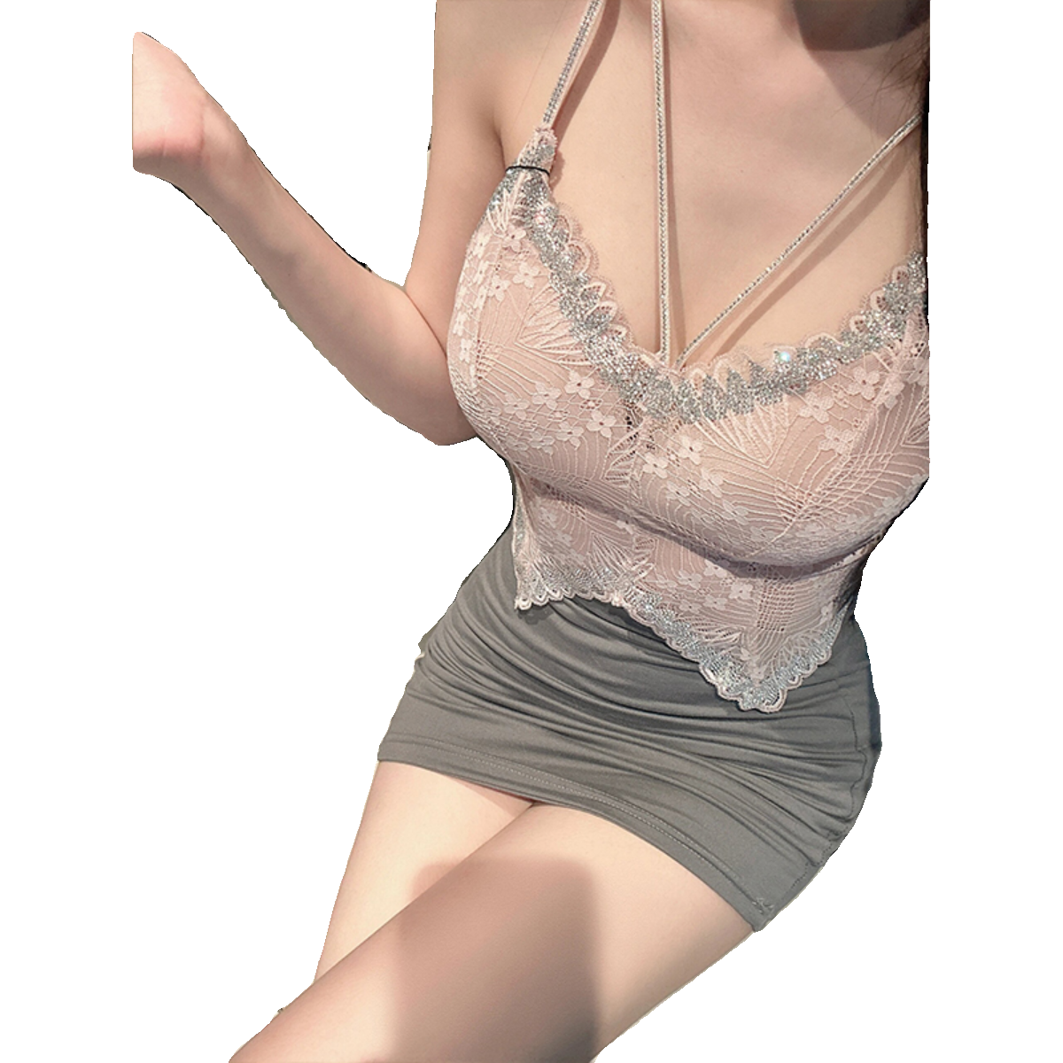 【TiTi美少女】亮钻蕾丝吊带背心外穿内搭防走光裹胸交叉抹胸上衣,淘宝优惠券,粉丝福利购,淘宝优惠卷