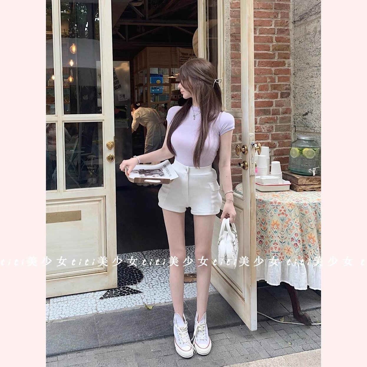 【TiTi美少女】2026春季新款修身显瘦多巴胺辣妹百搭短袖上衣女装,淘宝优惠券,粉丝福利购,淘宝优惠卷