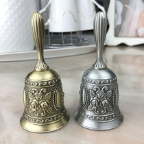 Metal Bronze Hand Bell Bell Children Baby Hand Grip Toddler Toys Retro Bedside Adults Class Copper Bell Pan