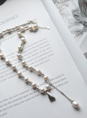 然淡水珍珠项链女轻奢高级感纯银